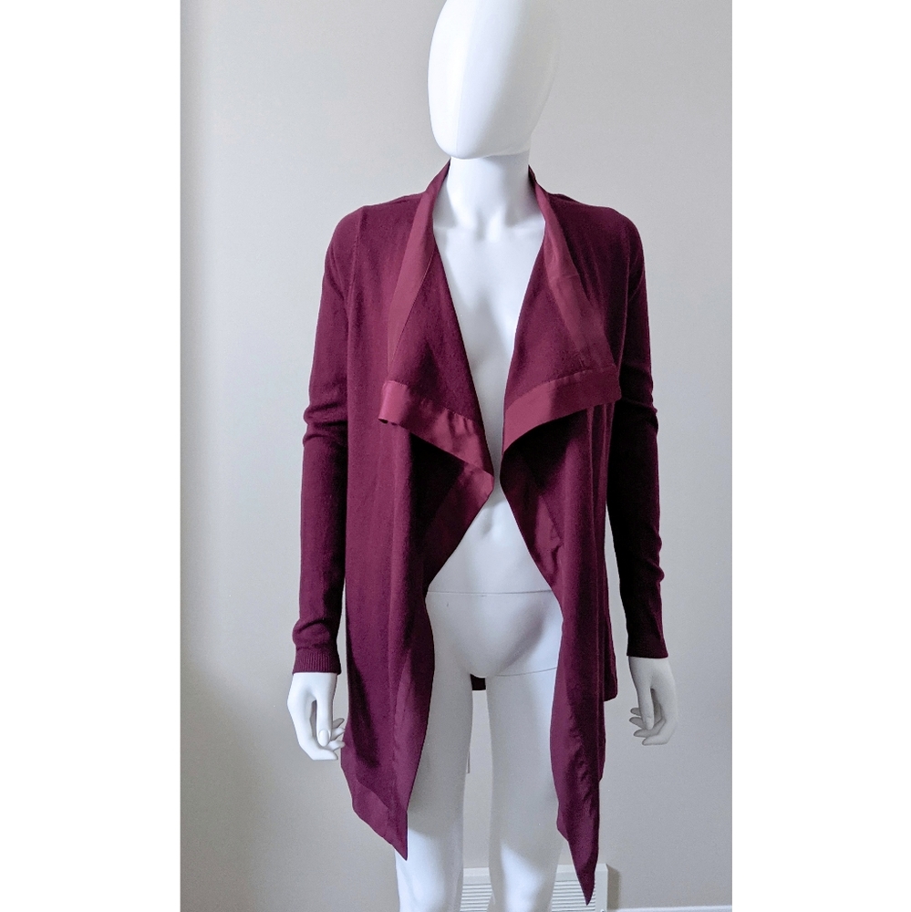 Ricki's Cranberry Red Draped Open Cardigan Sweater